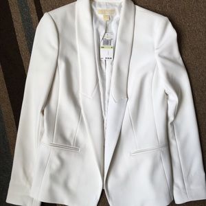 Michael Kors White low peak lapel jacket blazer